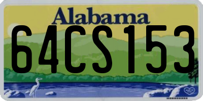 AL license plate 64CS153