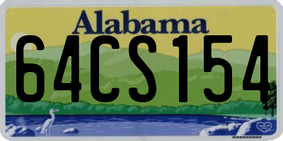 AL license plate 64CS154
