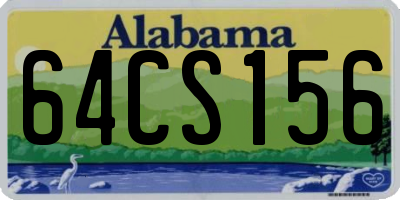 AL license plate 64CS156