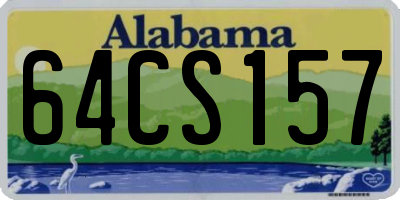 AL license plate 64CS157