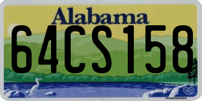 AL license plate 64CS158