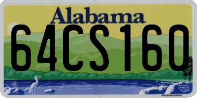 AL license plate 64CS160
