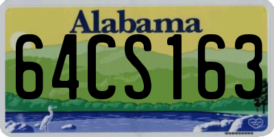 AL license plate 64CS163