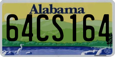 AL license plate 64CS164