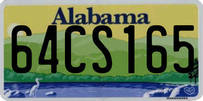 AL license plate 64CS165