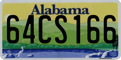AL license plate 64CS166