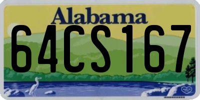 AL license plate 64CS167