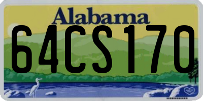 AL license plate 64CS170