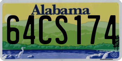 AL license plate 64CS174