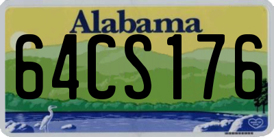 AL license plate 64CS176