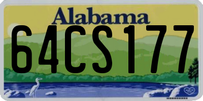 AL license plate 64CS177