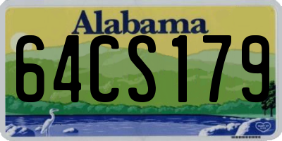 AL license plate 64CS179