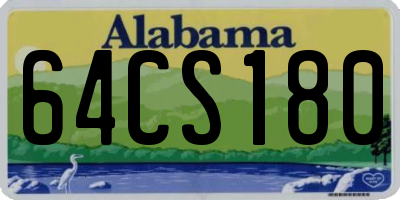 AL license plate 64CS180