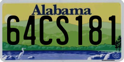 AL license plate 64CS181