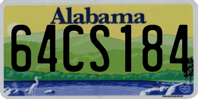 AL license plate 64CS184