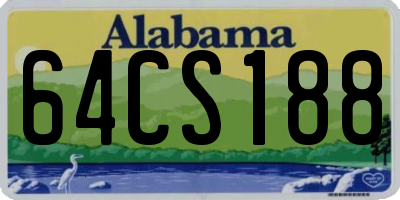 AL license plate 64CS188
