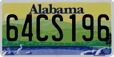 AL license plate 64CS196
