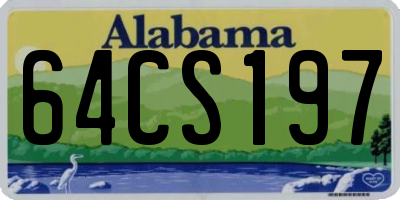 AL license plate 64CS197