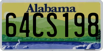 AL license plate 64CS198