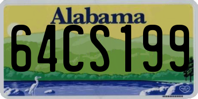 AL license plate 64CS199
