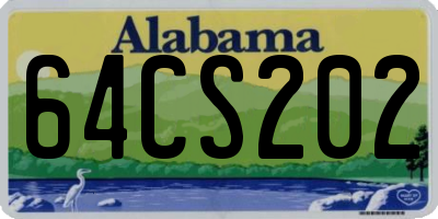 AL license plate 64CS202