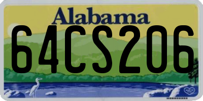 AL license plate 64CS206