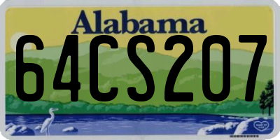 AL license plate 64CS207
