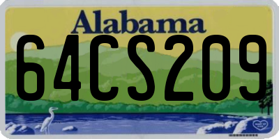 AL license plate 64CS209