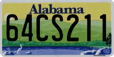 AL license plate 64CS211