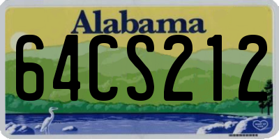 AL license plate 64CS212