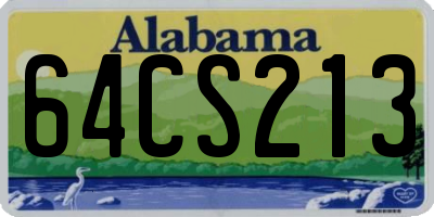 AL license plate 64CS213
