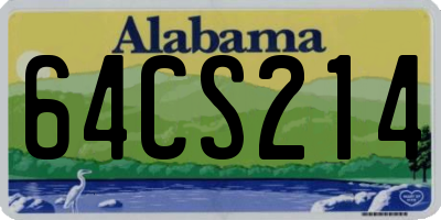 AL license plate 64CS214