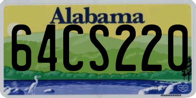AL license plate 64CS220