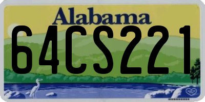 AL license plate 64CS221