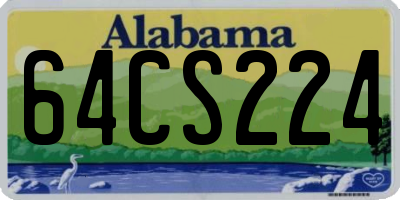 AL license plate 64CS224