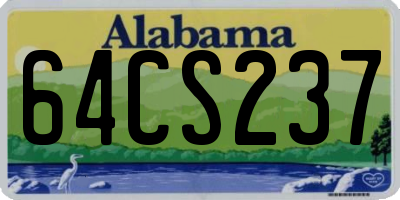 AL license plate 64CS237