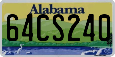 AL license plate 64CS240