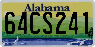 AL license plate 64CS241