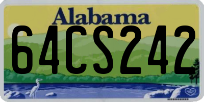AL license plate 64CS242