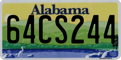 AL license plate 64CS244