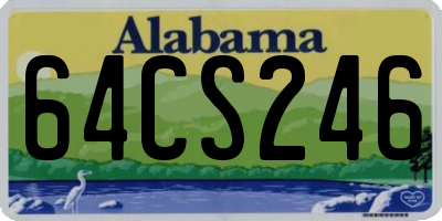 AL license plate 64CS246