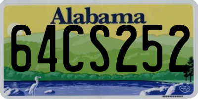 AL license plate 64CS252