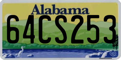 AL license plate 64CS253