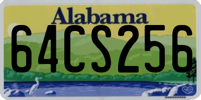 AL license plate 64CS256