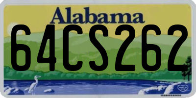 AL license plate 64CS262
