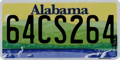 AL license plate 64CS264