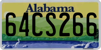 AL license plate 64CS266
