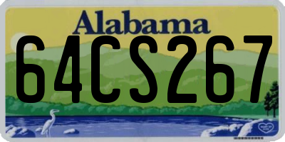AL license plate 64CS267