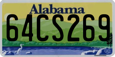 AL license plate 64CS269