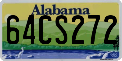 AL license plate 64CS272